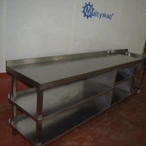 FREGADOR / FREGADERO INDUSTRIAL FABRICADO EN ACERO INOX CON MESA-REF 1169 - Imagen 3