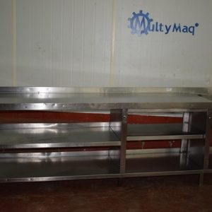 FREGADOR / FREGADERO INDUSTRIAL FABRICADO EN ACERO INOX CON MESA-REF 1169 - Imagen 4