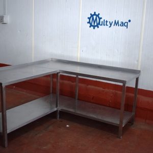 MESA EN "L" ACERO INOXIDABLE REF: 1844 - Imagen 1