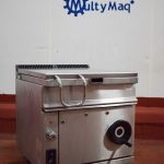 SARTEN ABATIBLE REPAGAS. MAQUINARIA ALIMENTACIÓN. SARTÉN DE OCASIÓN DE SEGUNDA MANO. CONSTRUIDA EN ACERO INOXIDABLE. REGULADOR