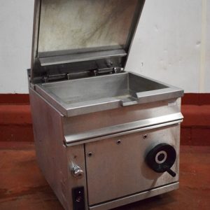 SARTEN ABATIBLE REPAGAS. MAQUINARIA ALIMENTACIÓN. SARTÉN DE OCASIÓN DE SEGUNDA MANO. CONSTRUIDA EN ACERO INOXIDABLE. REGULADOR