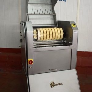 DESCORTEZADORA AUTOMATICA LAINT . CONSTRUIDA EN ACERO INOXIDABLE . DESCORTEZADORA DE SEGUNDA MANO PARA LA INDUSTRIA ALIMENTARIA.